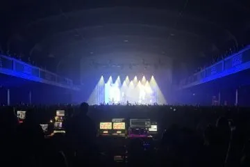 A view from the booth at Barry Can't Swim's Friday night Shrine throwdown (Photo: Digital Music News)