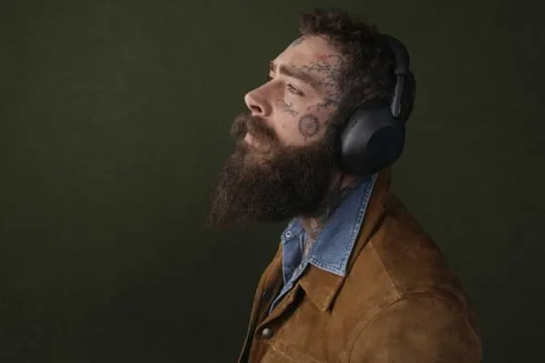 Post Malone ANC headphones for the music campaign