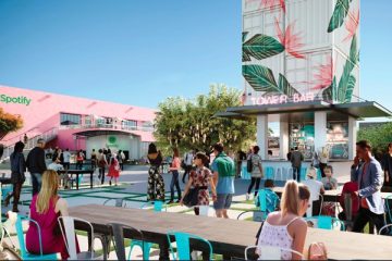 Rendering of Spotify's new 20,000 Sq. Ft. Miami Offices: Building 1, Courtyard 1 (courtesy Carpe Real Estate Partners)