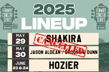 Fenway Park concert series canceled Shakira, Jason Aldean, Brooks & Dunn